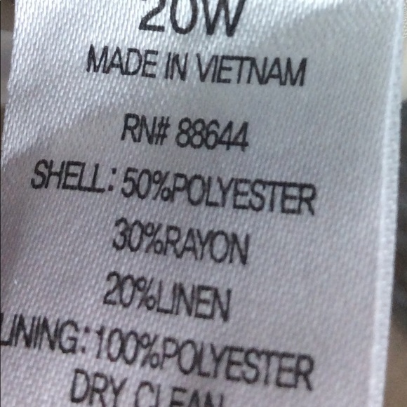 Pair of Pants, Size 20W, Color: Vanilla. - Picture 6 of 6